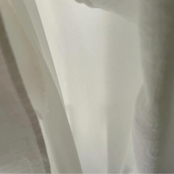 Altered State Crisp White Tiered Mini dress Rayon/Linen blend. Layered w/pockets - Picture 12 of 14